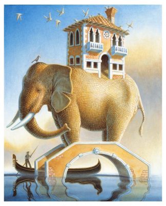 Elephant Bridge Giclee edition 22 x 18