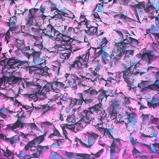 Purple Crinkle Covid acrylic on canvas 24x24 2021
