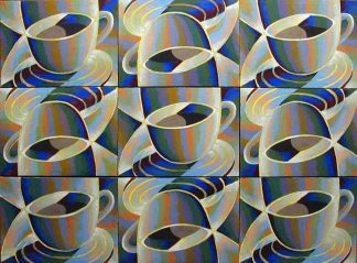 Nine Cups, oil on canvas, 39x54, 1997