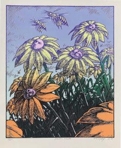 Flower Heads, Silkscreen, paper: 17.5x14.24 inches, imprint: 15.5x.12.5, 1997, edition of 60, signed & numbered