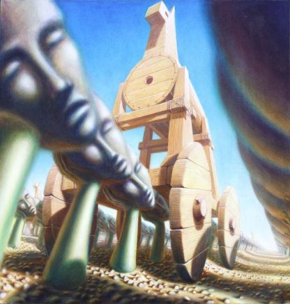 Trojans at the Harvest, 50" X 48", oil on canvas, 2001