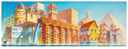 A Brief History of Architecture, acrylic on canvas, 13x34, 2021