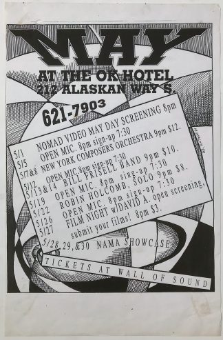 OK Hotel Calendar May 1993 original window poster. 24x18 inches photocopy 1993