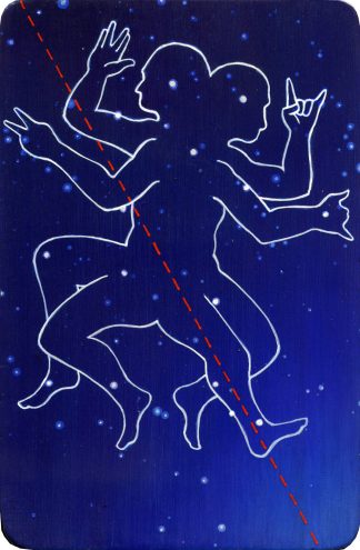 Siamese Gemini acrylic on panel 10x6.5 2014